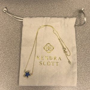 Jae Star Gold Blue Drusy Pendant Necklace